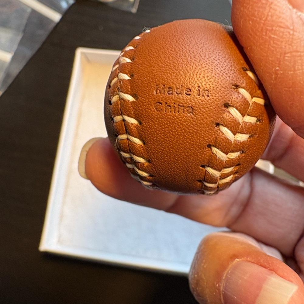 Coach Brown Baseball Keychain and brown mini Pen - Picture 5 of 6